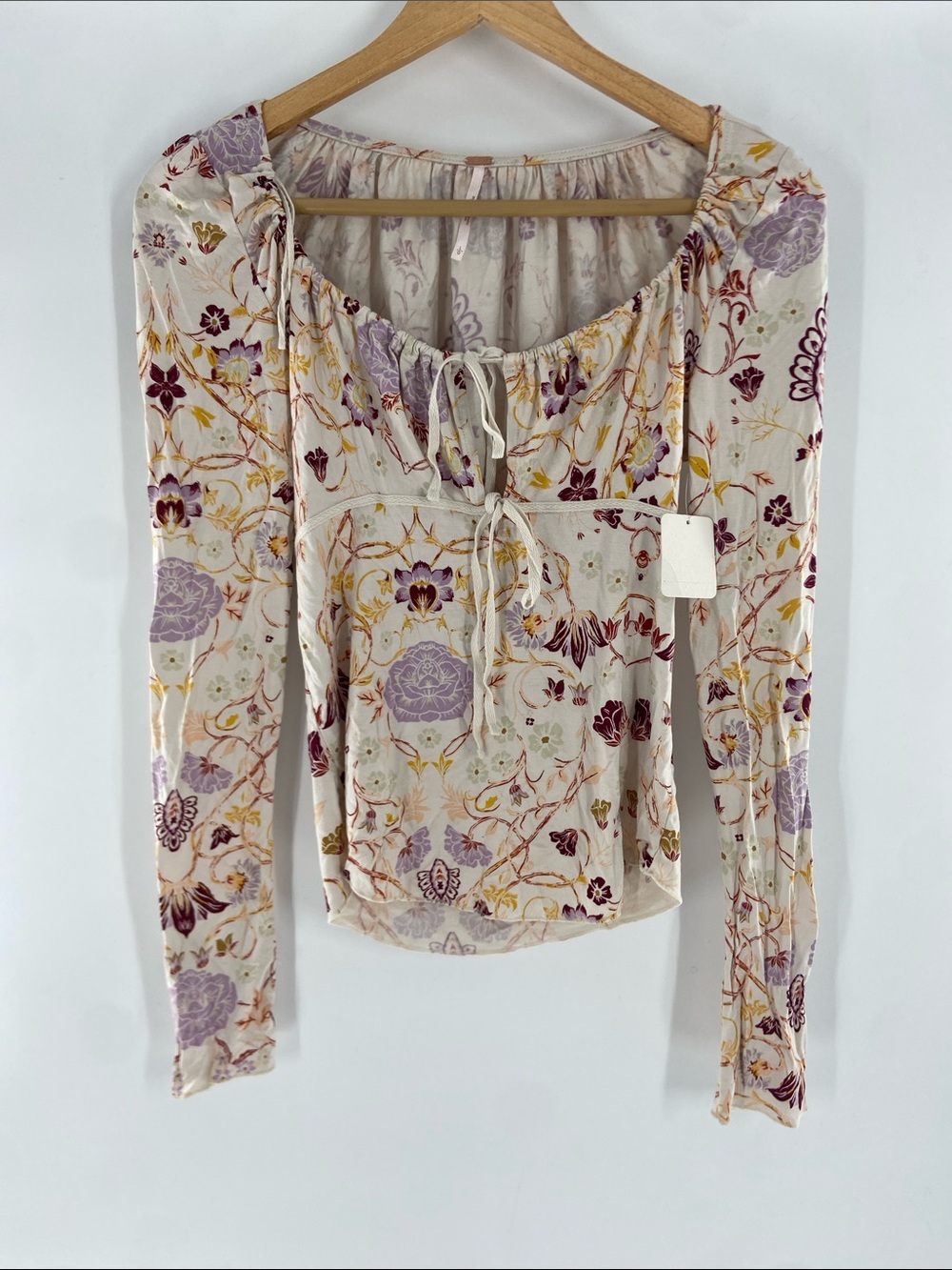 Free People What's Your Shade Long Sleeve Tee Size L NWT